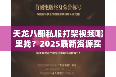 天龙八部私服打架视频哪里找？2025最新资源实测攻略