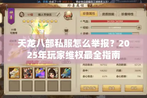 天龙八部私服怎么举报？2025年玩家维权最全指南