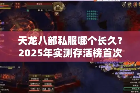 天龙八部私服哪个长久？2025年实测存活榜首次公开！