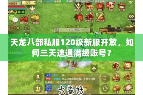 天龙八部私服120级新服开放，如何三天速通满级账号？