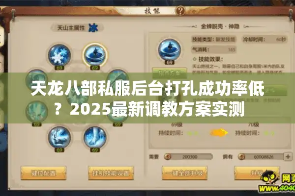 天龙八部私服后台打孔成功率低？2025最新调教方案实测