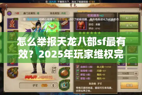 怎么举报天龙八部sf最有效？2025年玩家维权完整指南