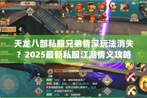 天龙八部私服兄弟情深玩法消失？2025最新私服江湖情义攻略