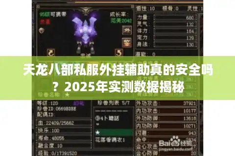 天龙八部私服外挂辅助真的安全吗？2025年实测数据揭秘