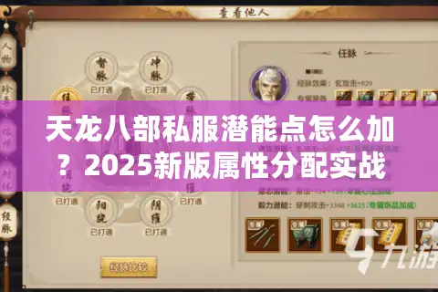 天龙八部私服潜能点怎么加？2025新版属性分配实战指南