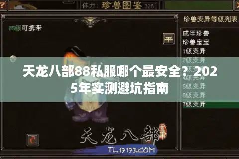 天龙八部88私服哪个最安全？2025年实测避坑指南