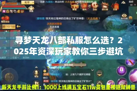 寻梦天龙八部私服怎么选？2025年资深玩家教你三步避坑