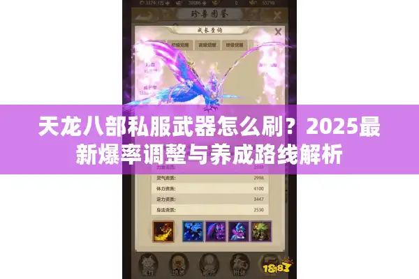 天龙八部私服武器怎么刷？2025最新爆率调整与养成路线解析