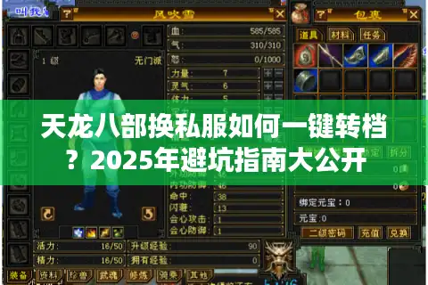 天龙八部换私服如何一键转档？2025年避坑指南大公开
