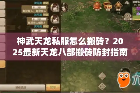 神武天龙私服怎么搬砖？2025最新天龙八部搬砖防封指南