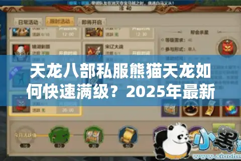 天龙八部私服熊猫天龙如何快速满级？2025年最新升级攻略大揭秘