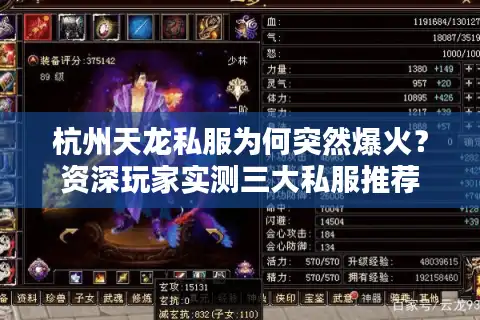 杭州天龙私服为何突然爆火？资深玩家实测三大私服推荐