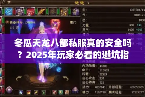 冬瓜天龙八部私服真的安全吗？2025年玩家必看的避坑指南