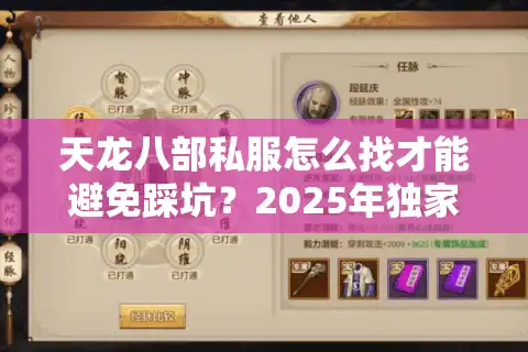 天龙八部私服怎么找才能避免踩坑？2025年独家防骗手册