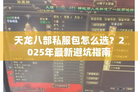 天龙八部私服包怎么选？2025年最新避坑指南