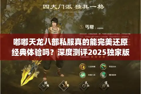 嘟嘟天龙八部私服真的能完美还原经典体验吗？深度测评2025独家版本