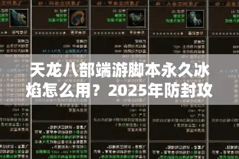 天龙八部端游脚本永久冰焰怎么用？2025年防封攻略实测