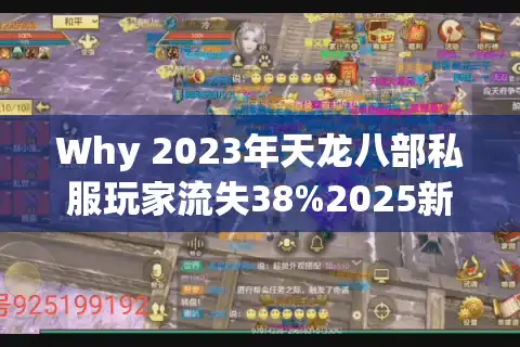 Why 2023年天龙八部私服玩家流失38%2025新版资源筛选实战手册