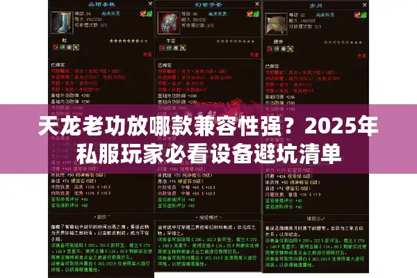 天龙老功放哪款兼容性强？2025年私服玩家必看设备避坑清单