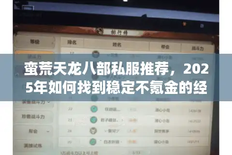 蛮荒天龙八部私服推荐，2025年如何找到稳定不氪金的经典服？