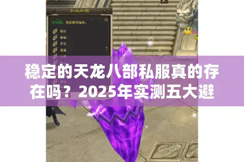 稳定的天龙八部私服真的存在吗？2025年实测五大避坑法则