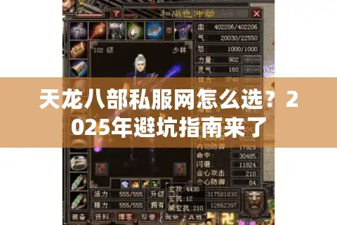 天龙八部私服网怎么选？2025年避坑指南来了