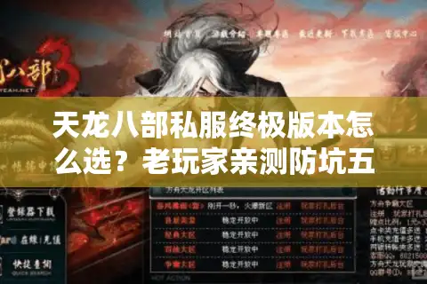 天龙八部私服终极版本怎么选?老玩家亲测防坑五步法 天龙八部私服终极版本怎么选?老玩家亲测防坑五步法
