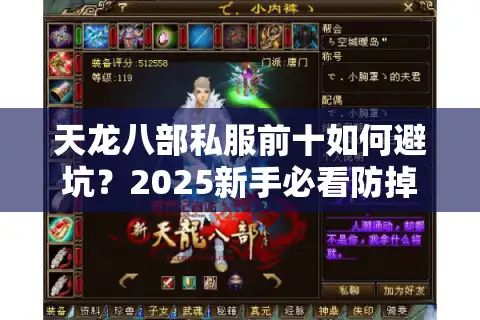 天龙八部私服前十如何避坑？2025新手必看防掉线秘籍