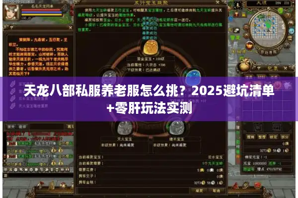 天龙八部私服养老服怎么挑？2025避坑清单+零肝玩法实测