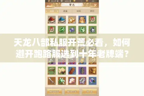 天龙八部私服开荒必看，如何避开跑路服选到十年老牌端？