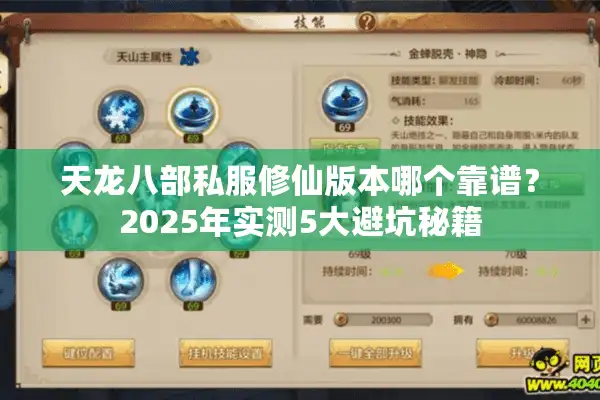 天龙八部私服修仙版本哪个靠谱？2025年实测5大避坑秘籍