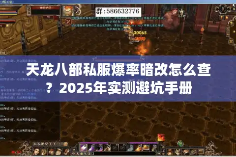 天龙八部私服爆率暗改怎么查？2025年实测避坑手册