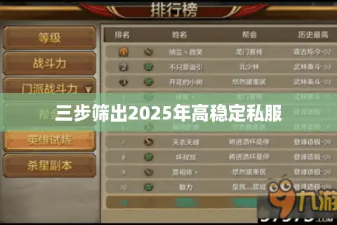 三步筛出2025年高稳定私服