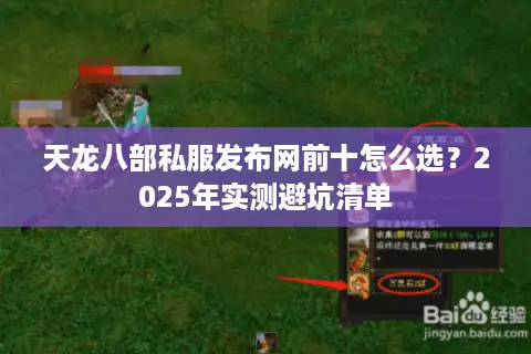 天龙八部私服发布网前十怎么选？2025年实测避坑清单