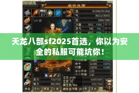 天龙八部sf2025首选，你以为安全的私服可能坑你！