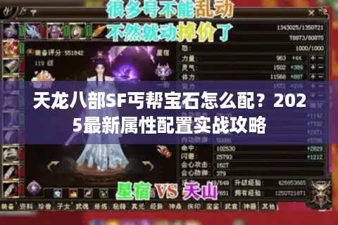 天龙八部SF丐帮宝石怎么配？2025最新属性配置实战攻略