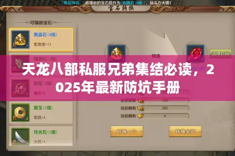 天龙八部私服兄弟集结必读，2025年最新防坑手册