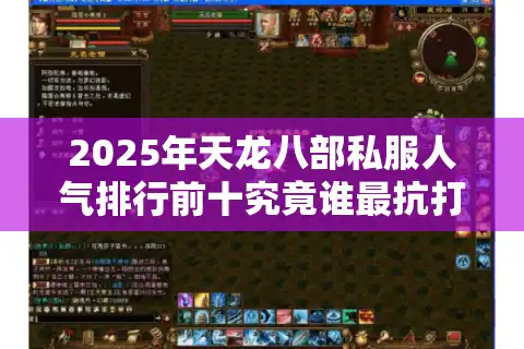 2025年天龙八部私服人气排行前十究竟谁最抗打？老玩家实测避坑指南