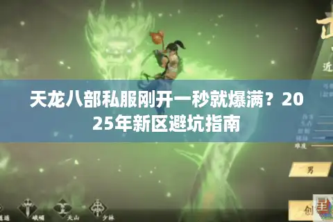 天龙八部私服刚开一秒就爆满？2025年新区避坑指南