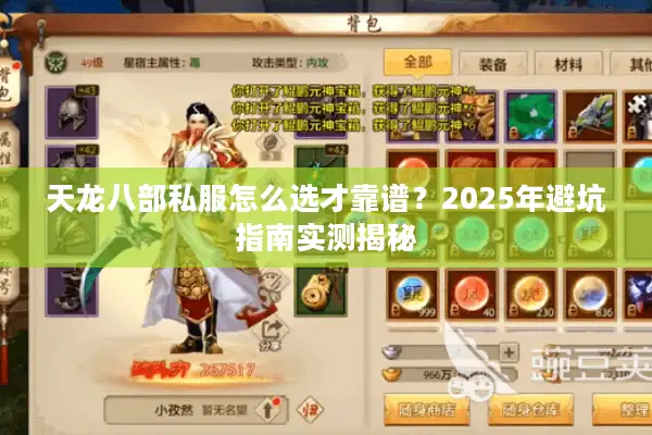天龙八部私服怎么选才靠谱？2025年避坑指南实测揭秘