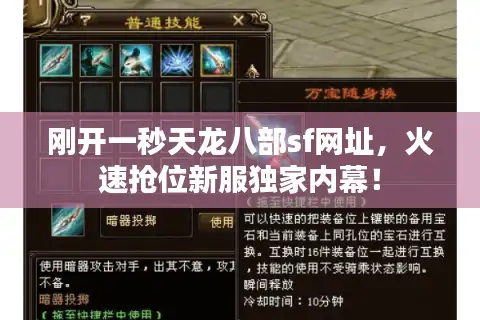 刚开一秒天龙八部sf网址，火速抢位新服独家内幕！