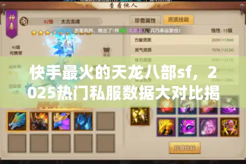快手最火的天龙八部sf，2025热门私服数据大对比揭真相