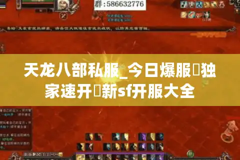 天龙八部私服_今日爆服▷独家速开◁新sf开服大全