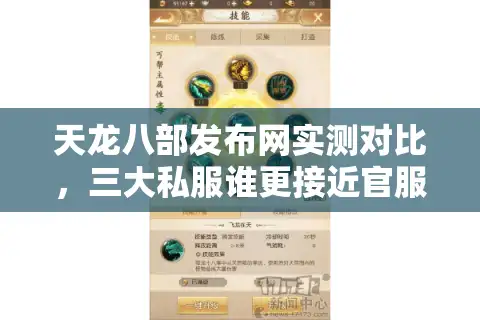 天龙八部发布网实测对比，三大私服谁更接近官服体验？