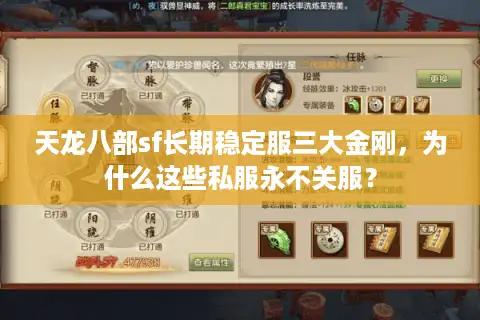 天龙八部sf长期稳定服三大金刚，为什么这些私服永不关服？