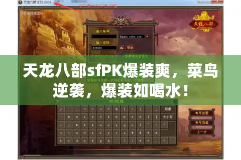 天龙八部sfPK爆装爽，菜鸟逆袭，爆装如喝水！