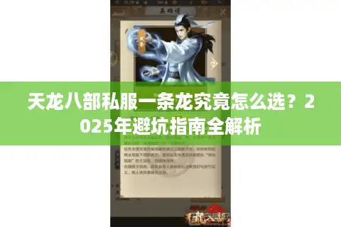 天龙八部私服一条龙究竟怎么选？2025年避坑指南全解析