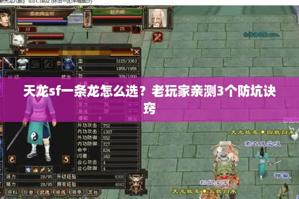 天龙sf一条龙怎么选？老玩家亲测3个防坑诀窍
