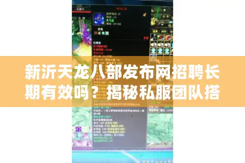 新沂天龙八部发布网招聘长期有效吗？揭秘私服团队搭建核心需求
