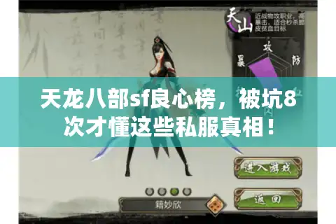 天龙八部sf良心榜，被坑8次才懂这些私服真相！